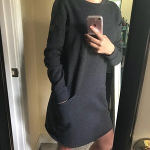 Dark Grey Sweater Dress